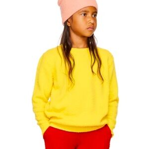 THE ROW Kids Yellow Bunny Sweater - Size 4 Years